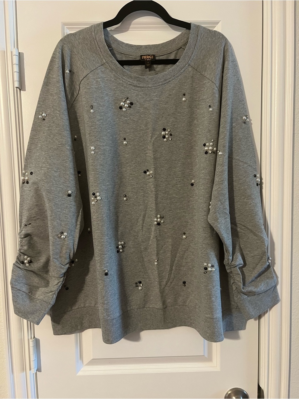 Embellished Grey Sweatshirt